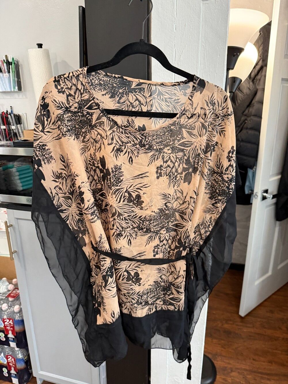 M - Vintage - Custom Tie Waist Blouse